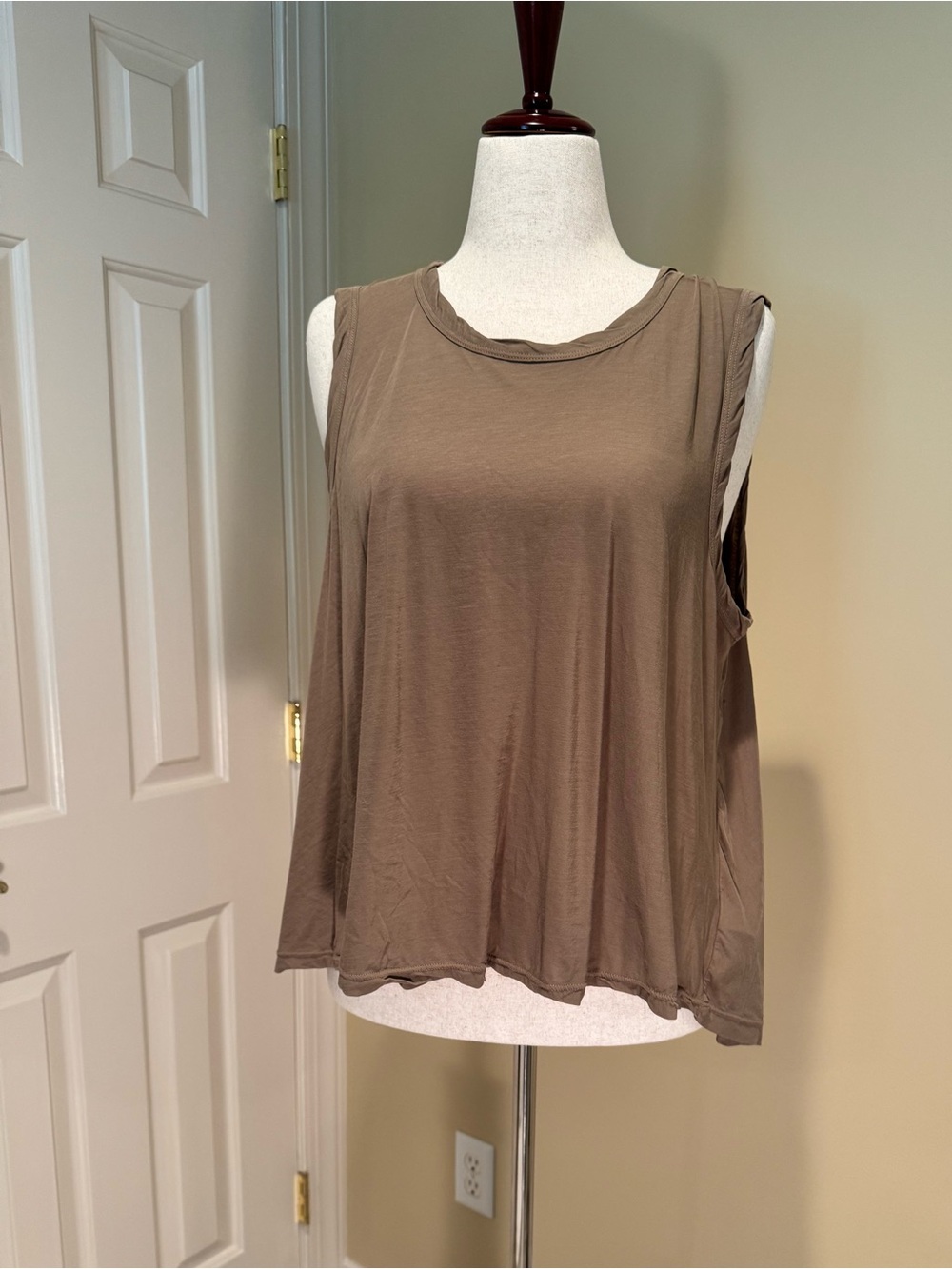 James Perse Taupe Sleeveless Swing Tank